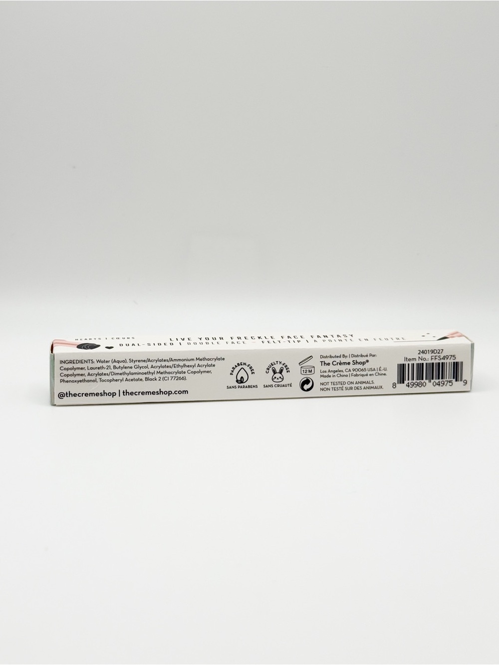 2 Pack The Crème Shop Dual-Ended Eyeliner Pen w/ Heart Face Stamp Black Eyeliner - Picture 3 of 4